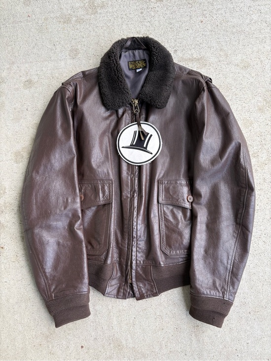 Vintage Other - 70s Willis & Geiger U.S. Navy Goatskin G1 Flight Jacket Sz 44